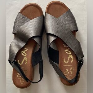 Oh! My Sandals, top Spanish sandal brand, size 40, like new. Silver